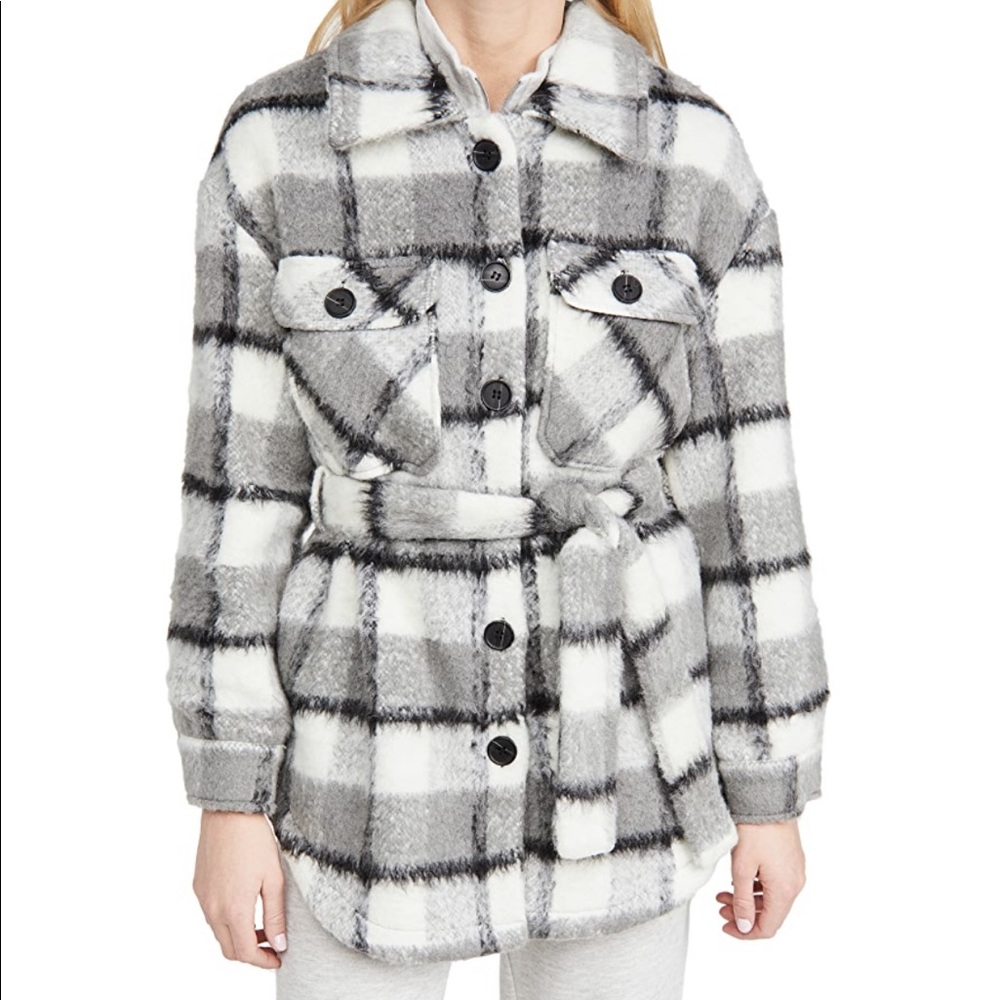Line and Dot Harris plaid shirt jacket shaket